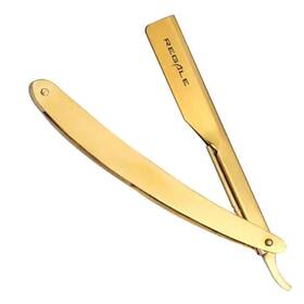 Regale Barber Supply 762795149059 Gold Razor For Professional Barbering Titanium Hitachi