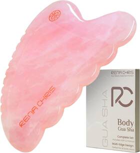 B0cm3dx5nl Rena Chris Body Gua Sha Tools Natural Rose Quartz Jade Guasha Tool Pink