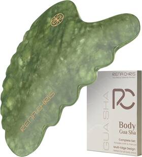 B0cm3h4fdx Rena Chris Body Gua Sha Tools Natural Xiuyan Jade Guasha Tool Manual Green
