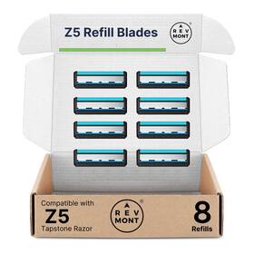 Revmont 198715564525 Z5 Refill Blades Replacement For The Tapstone Razor 8ct