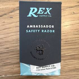 1619n4 Rex Supply Co. Used Ambassador Safety Razor Adjustable Machined Stainless Steel
