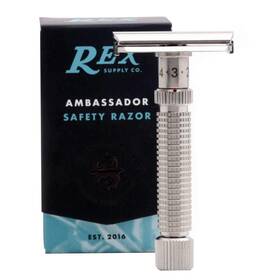 Rex Supply Co 648620583222 Company Ambassador Adjustable 100% Stainless Steel Double Edge Sa