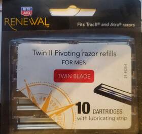 10gpp Rite Aid 5x10 Packs Renewal Twin Pivot Plus Blades Compatible With Trac Ii And Atra Razors