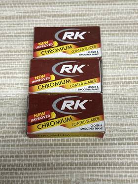 De001001 Rk Shaving 30 Double Edge Razor Blades New Improved Chromium Coated