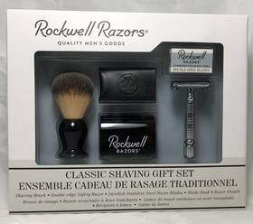 Rockwell Razors 419654969036 Travel Value Classic Shaving Gift Set Boxed - Rr1 Razor And Brush