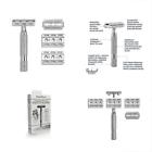 Rr960408 Safety Razors Adjustable Double Edge In White Chrome 628235770064