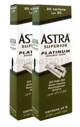 Russia 726084702844 Astra Superior Platinum Double Edge Shaving Razor Blades 200 Pcs Barber Favored