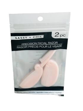Sassy Chic 195464306635 2pc. Facial Razor. Flaw Less Make Up App