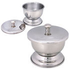 Sb-silver-bowl Harrykoenig Chrome Shave Bowl With Lid Shaving Soap Holder Dish
