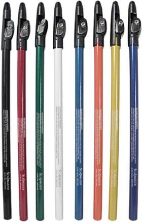 Scalpmaster 087768023922 8 Pcs Different Colors Hair Design Pencils - With Built In Sharpener