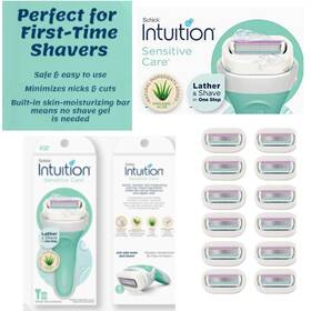 00722 Schick Intuition Sensitive Shaving Razor 13 Cartridges Inch Great For Beginners