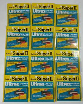 Schick 012547003208 12 Packs Of 5 Super Ii Ultrex Twin Razor Blades Fits Atra And Trac Ii-new
