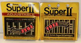 Schick 012547003406 11 Super Ii Adjustable Twin Blade Cartridges Fits All Razors