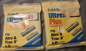 Schick 012547003543 Ultrex Plus Twin Blade Shaving Cartridges - Lot Of 2 Packs 20 Total New