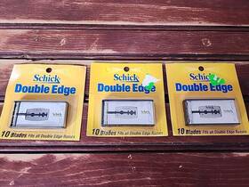 Schick 012547008012 Vtg Double Edge Razor Blades - 3 Packs Of Ten 1995-2001 Nos