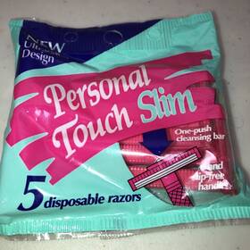 Schick 012547008500 Vintage 1992 Personal Touch Slim Womens Disposable Razor 5 Ct