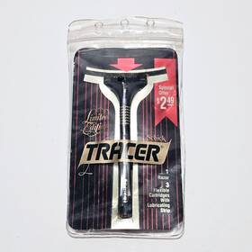 Schick 012547097863 Tracer Razor And 3 Cartridges Blades Vintage 1992 New Limited Edition Nos