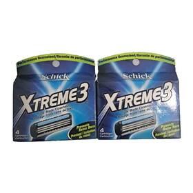 8triple Schick 012547851656 2 Packs Xtreme Refill 4 Cartridges Blades