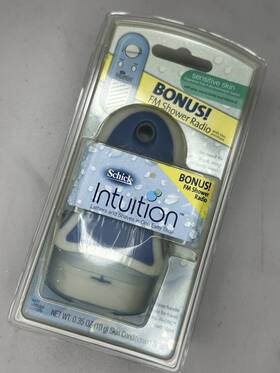 Schick 012547851830 Intuition Razor With 2 Cartridges And Shower Radio New Fragrance Free