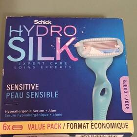 049-06-1605 Schick Hydro Silk Sensitive Womens Razor 5-blade 5 Cartridges Hypoallergenic