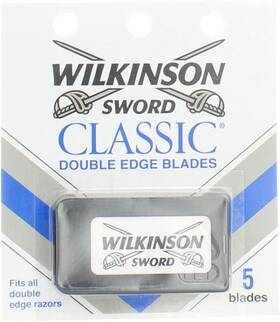 074809903008-6a Schick Wilkinson Sword Double Edge Single Razor Cartridge 5 Blades 6 Pack
