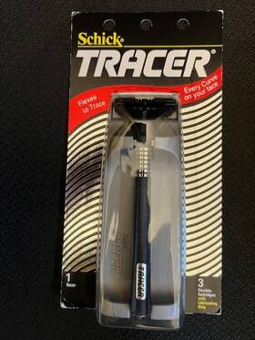 Schick 087206559778 Tracer 1992 1 Razor 3 Cartridges Sealed New Ships Free