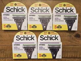 0987655 Schick Hydro Ultra Sensitive Refill Blades 25 Lot Of 5