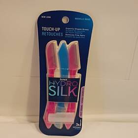 1058001171 Schick Hydro Silk Touch-up Dermaplaning Razors Pink Blue 3 Pack For Women