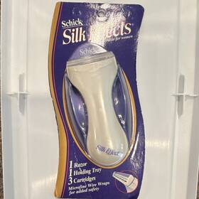 1254700200 Schick 1996 New Unopened Silk Effects Cartridge Razor Holding Tray 3 Cartridges