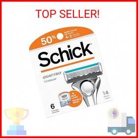 Schick 312333940800 Quattro Titanium Refills Men S Razor 6