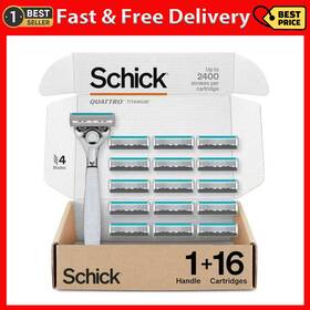 4354163335 Schick Quattro Titanium For Men With 1 Razor And 16 Blades Refills