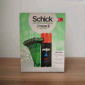 634-razor Schick Xtreme 3 Sensitive Gift Pack 6 Disposable 3-blade Razors 7oz Shave Gel39