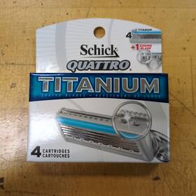 Schick 640459006941 Quattro Titanium For Men Razor Refills 4 Cartridges