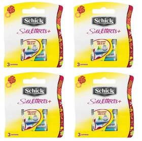 Schick 660078851814 Silk Effects Plus Refill Cartridges 12 Count Packaging May Vary