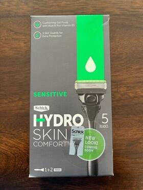 Schick 841058000228 Hydro Skin Comfort Sensitive Razor 5 Blades Shave Unisex -free Shipping