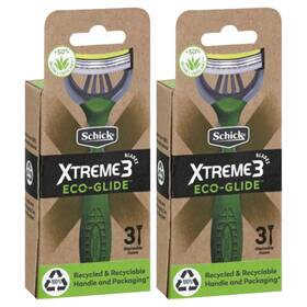 Schick 841058000471 Lot Of 2 X Xtreme 3 Eco-glide Disposable Razors Ct - Total 6