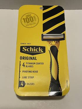 Schick 841058000495 Original - 4 Blade/4 Disposable Razors New In Box