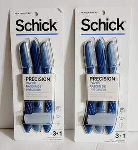 Schick 841058004448 Lot Of 2 3count Precision Grooming Shape Facial Hair Men Razors Guard