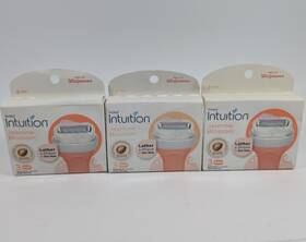 Schick 841058008101 Intuition Jasmine Blossom 4 Blade Razor Replacement Cartridges 3 Pks Ea