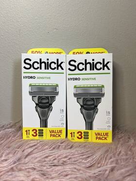 Schick 841058014843 2 Hydro Sensitive Men S 5 Blade Razor Kit 1 Handle 3 Refill