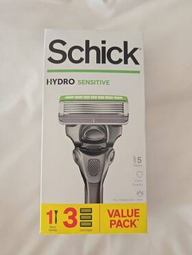 Schick 841058014850 Hydro Dry Skin Razor 1 Handle And 3 Cartridges Y77