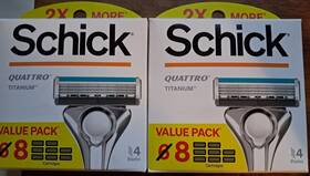 Schick 841058018797 Quattro Titanium For Men Razor Refill Cartridges 16 Total
