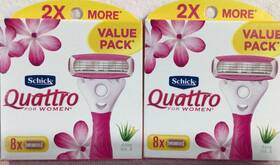 Schick 841058018810 2 Boxes Of 8 Quattro For Women Refill Razor Blade Cartridges 16