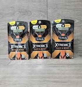 Schick 841058021490 Xtreme 3 Disposable Face And Body Razors For Men 8 Count Pack Of New