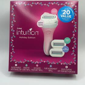 Schick 841058024200 Shick Intuition Women S Razor Set With Three Refills And Travel Cap Brand New