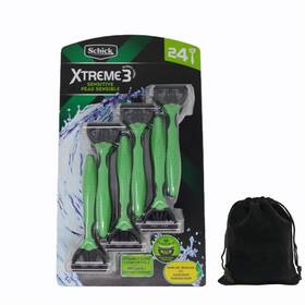 Schick 841058032151 Xtreme 3 Sensitive Disposable Razors For Men Includes Carrying Pouch 24 Cou