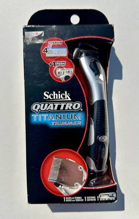 Schick 841058037101 Quattro Titanium Trimmer Cartridge Blade Refil Razor Shaver Handle Quatro