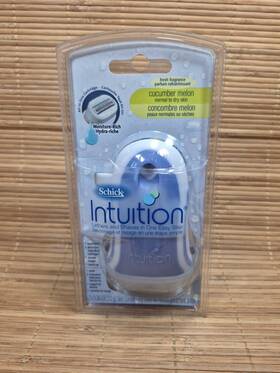 Schick 841058037354 Intuition Razor Cucumber Melon With 2 Triple Blade Cartidges New Free Ship