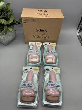 Schick 841058040019 Intuition Plus Razors With 2 Cartridges Case Of 4 Nos