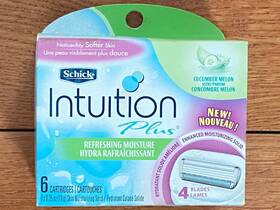 Schick 841058040279 Intuition Plus Moisture Cucumber Melon 6 Refill Blade Cartridges - Nib